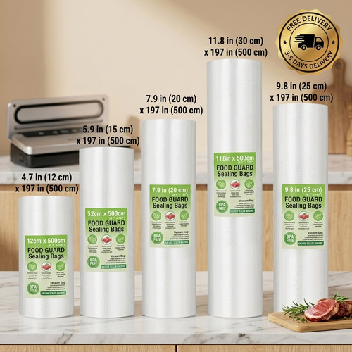 100x vacuum sealer bags rolls - vacuum,